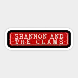 vintage retro plate Shannon and the Clams Sticker